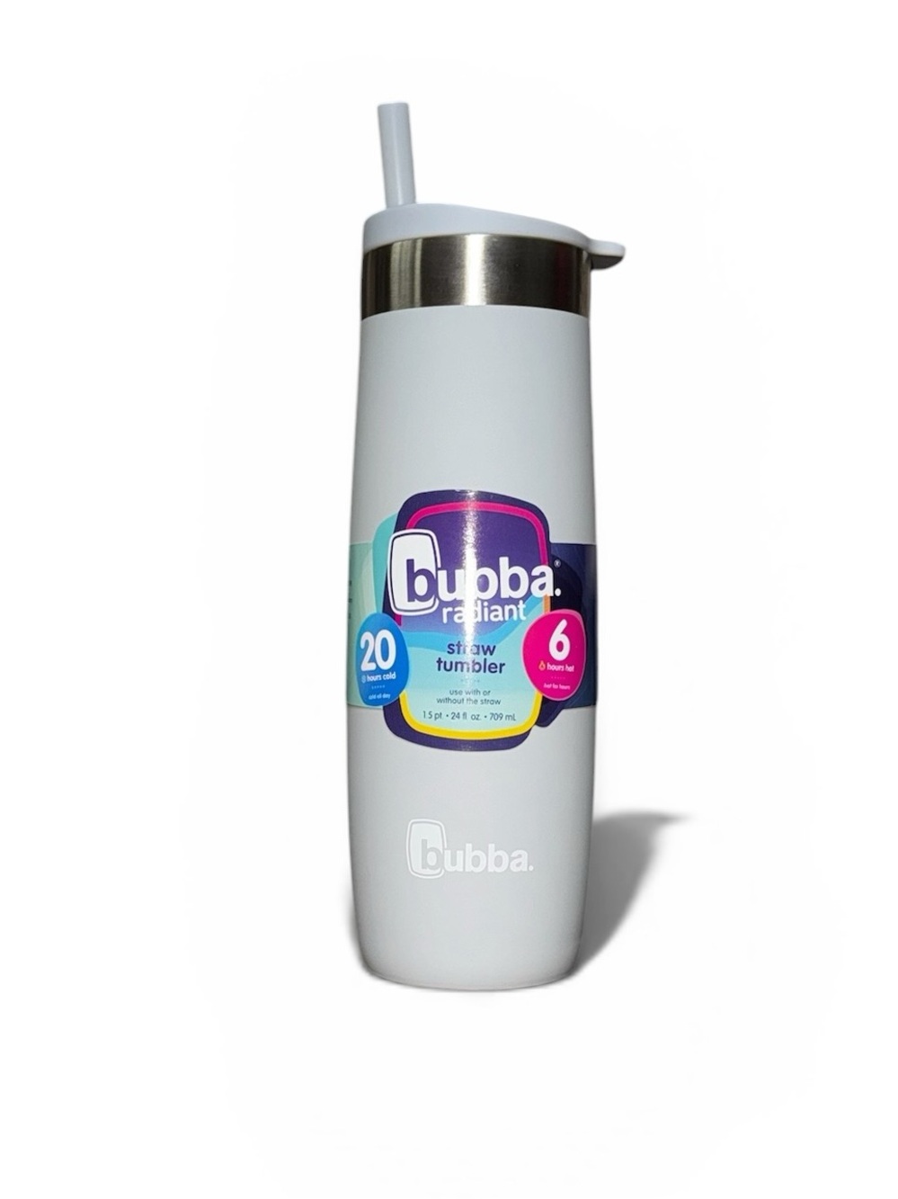 Bubba Radiant 24oz Stainless Steel Straw Tumbler Light Stone BPA Free NEW NWT